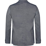 2Blind2C Faith Linen Stretch Blazer Suit Blazer Fitted BLU Blue