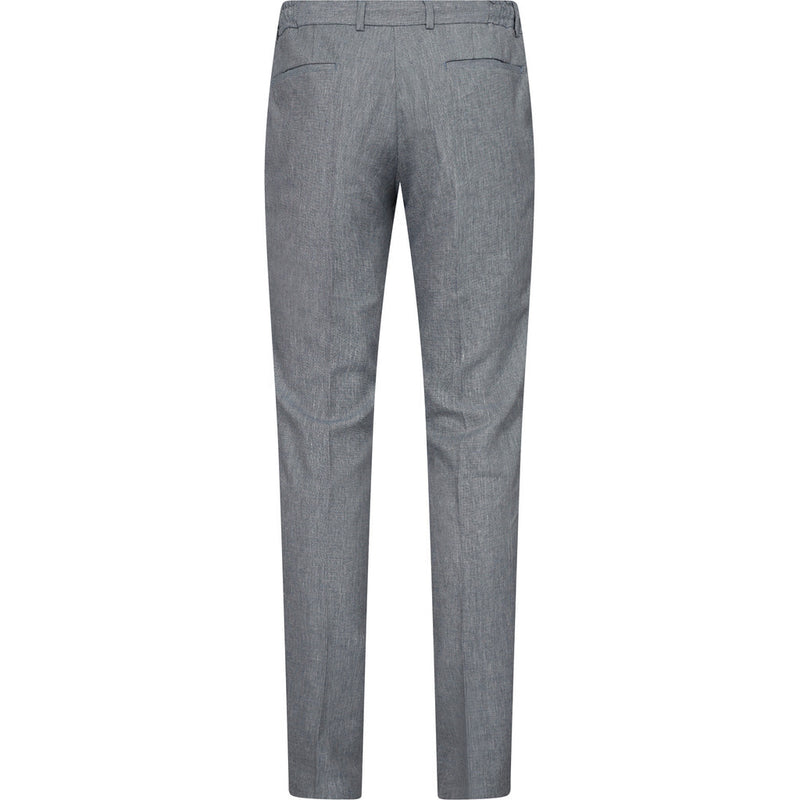 2Blind2C Flint Cotton Linen Drawstring Trouser Suit Pant Fitted BLU Blue
