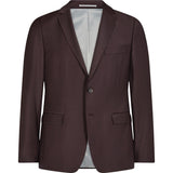 2Blind2C Ford Wool Suit Blazer Suit Blazer Fitted BUR Burgundy