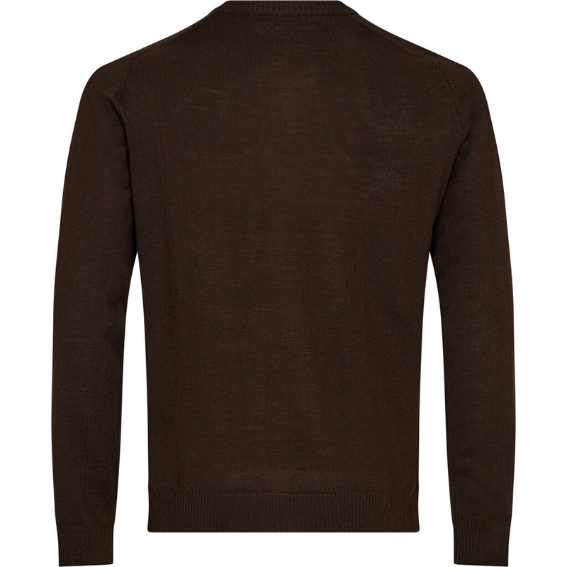 2Blind2C Kingston Merino Crewneck Knitwear DBR Dark Brown