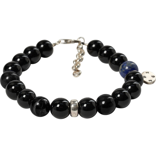 2Blind2C Round Gemstone Bracelet 10mm Accessories BLK Black