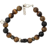 2Blind2C Round Gemstone Bracelet 10mm Accessories BRW Brown