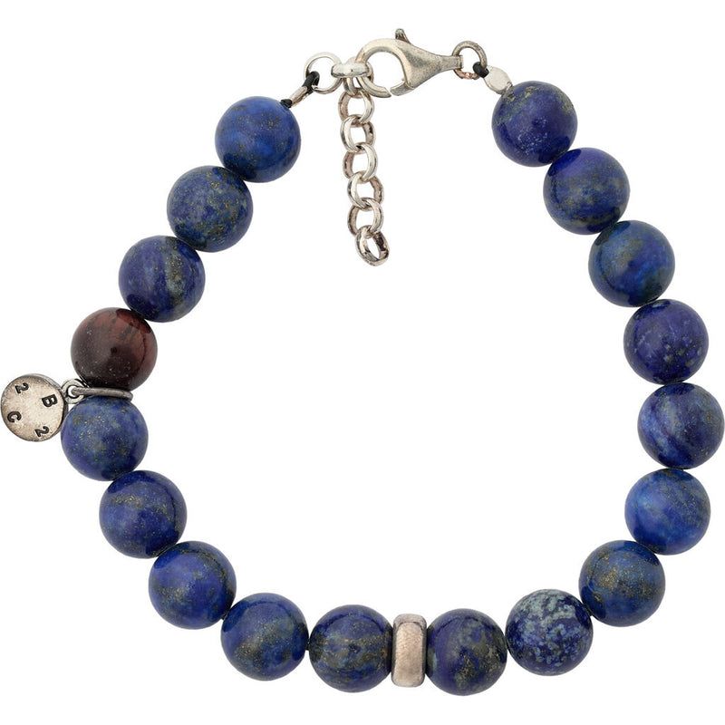 2Blind2C Round Gemstone Bracelet 10mm Accessories DBL Dark Blue