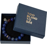 2Blind2C Round Gemstone Bracelet 10mm Accessories DBL Dark Blue