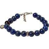 2Blind2C Round Gemstone Bracelet 10mm Accessories DBL Dark Blue