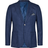2Blind2C Saint Pepita Check Suit Blazer Suit Blazer Fitted NAV Navy