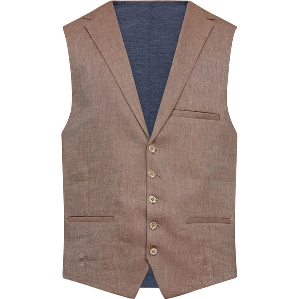 2Blind2C Wade Linen Waistcoat Suit Vest ROST Rost