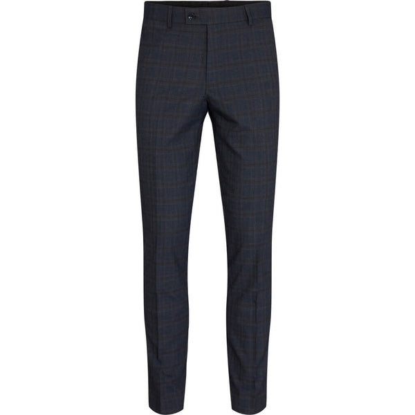 2Blind2C Flint Checked Fitted Pant Suit Pant Fitted NAV Navy