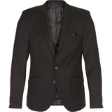2Blind2C Ford Flint Pure Wool Fitted Suit NOOS Suit Fitted BLK Black
