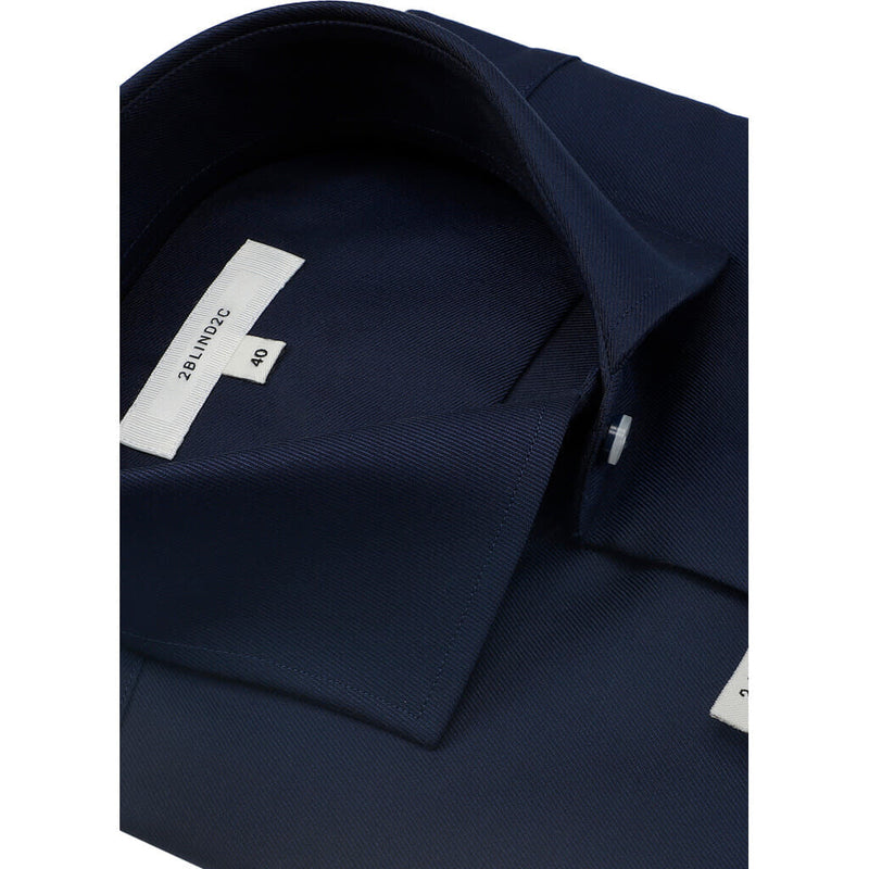 2Blind2C Fred Fitted Stretch Shirt NOOS Shirt LS Fitted NAV Navy