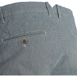 Sage Stripe Cotton Shorts - NAV Navy